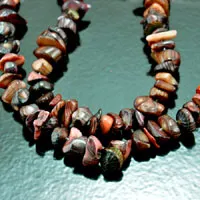 10mm Brown Coral Nugget Beads, strand