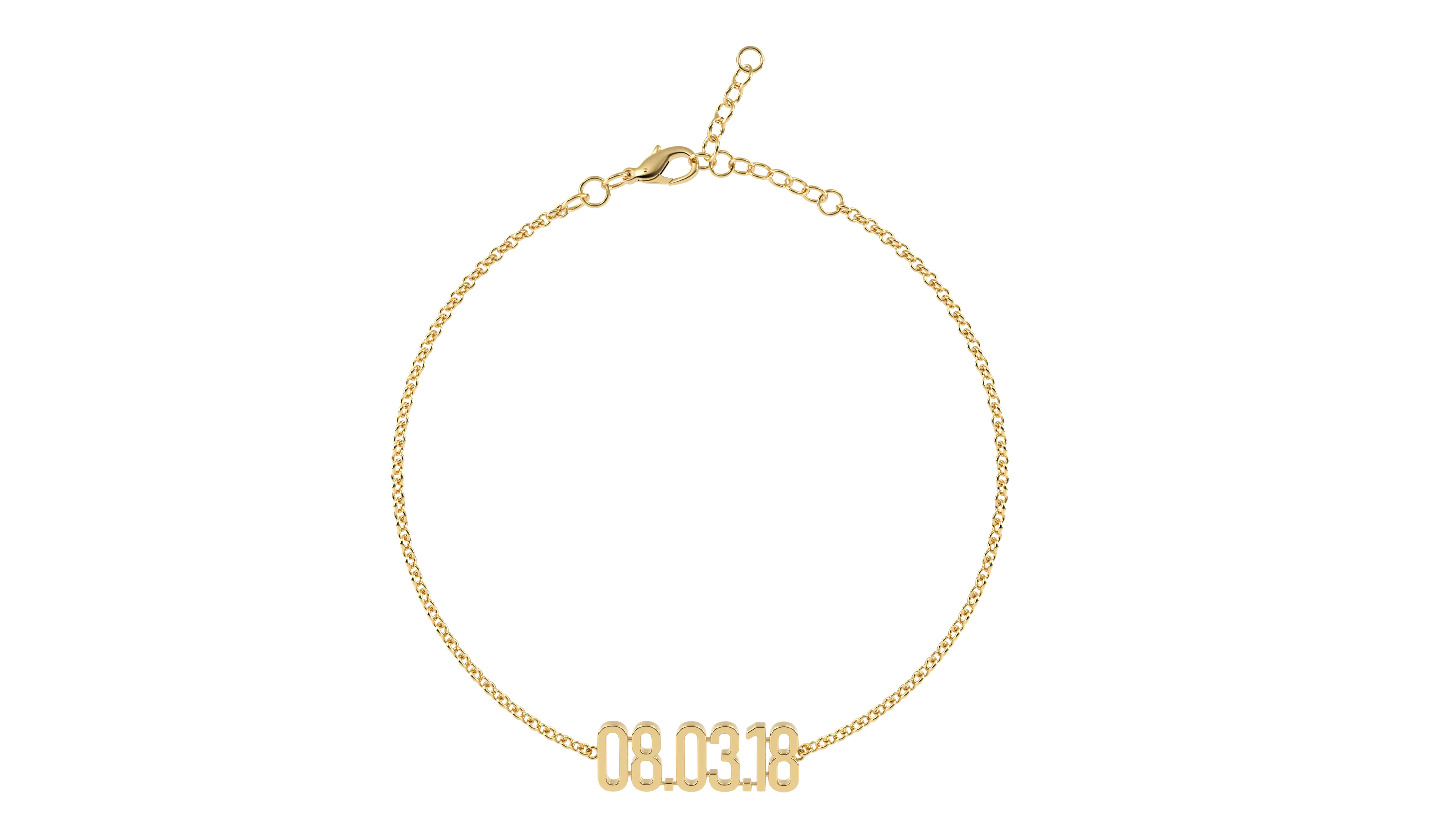 14k Custom Date Bracelet