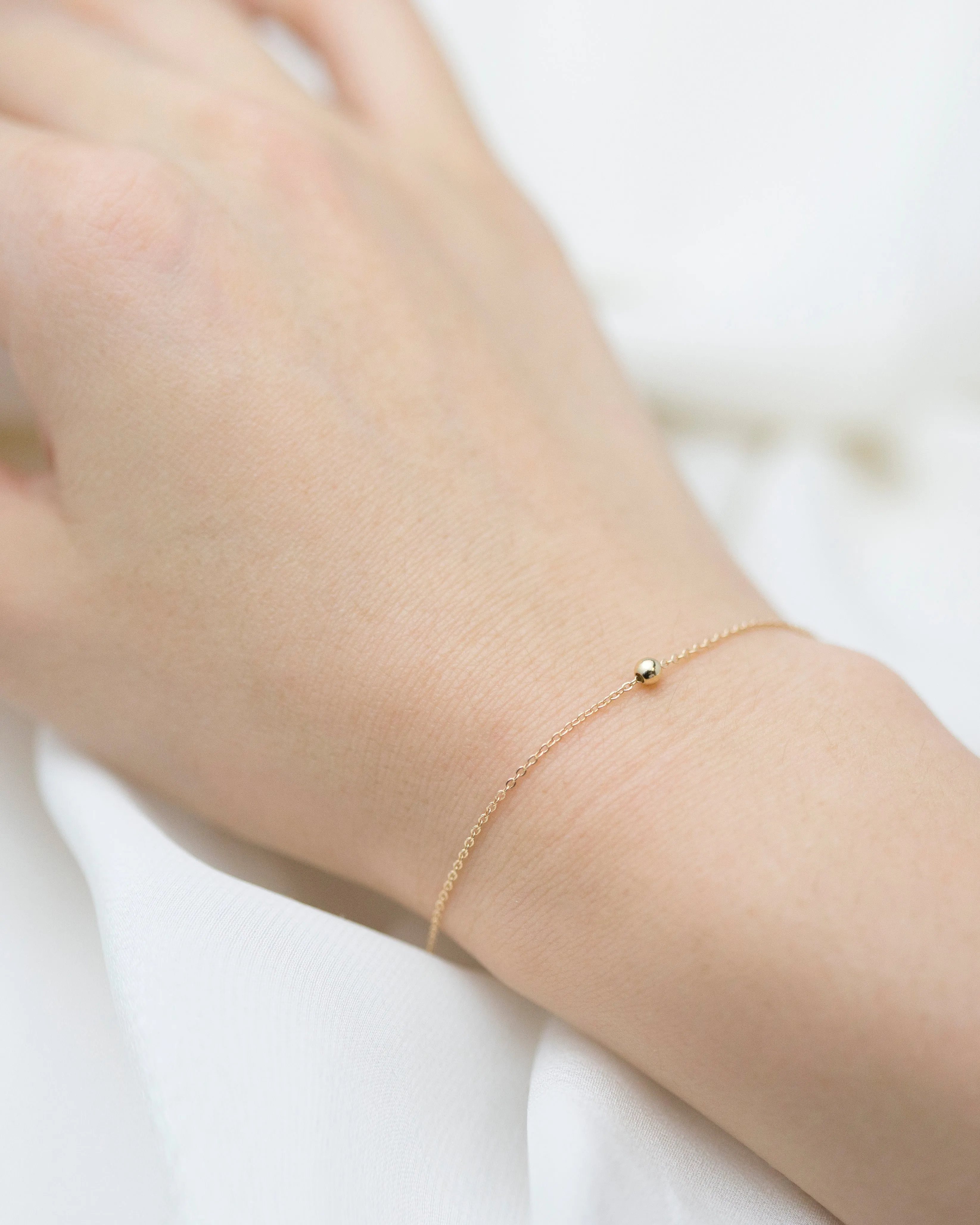 14K Tiny Dot Bracelet