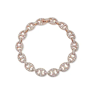 18 kt Rose Gold Diamond Link Bracelet