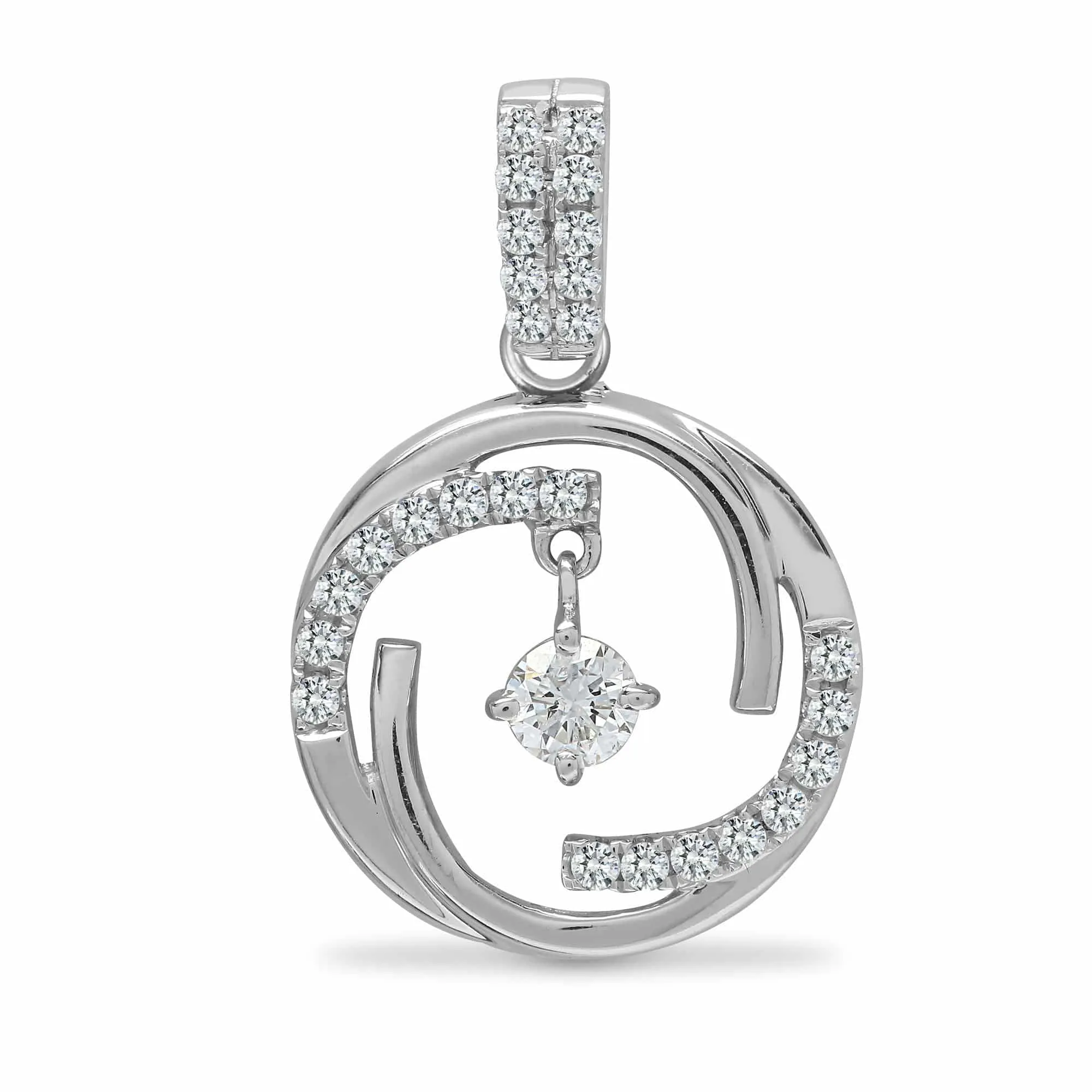 18ct White 0.40ct Diamond Pendant