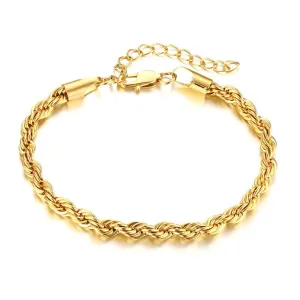 18k Gold-Filled Rope Chain Bracelet