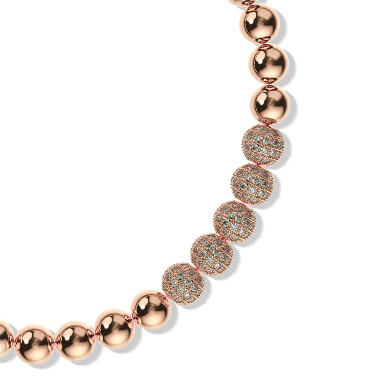 18k Rose Gold | Crystal Pavé Gala Bracelet | White