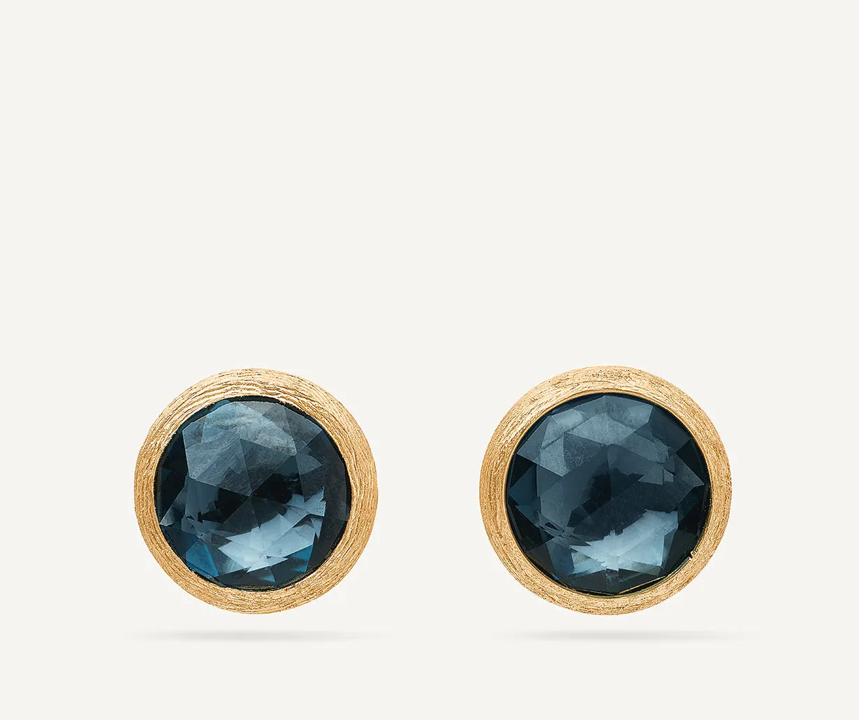 18K Yellow Gold Gemstone Stud Earrings