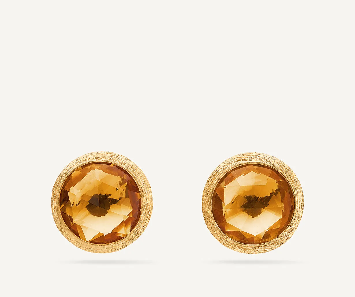 18K Yellow Gold Gemstone Stud Earrings