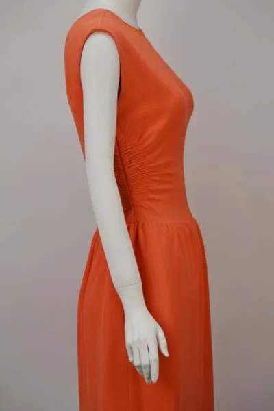 1960s Norman Norell Coral Dress