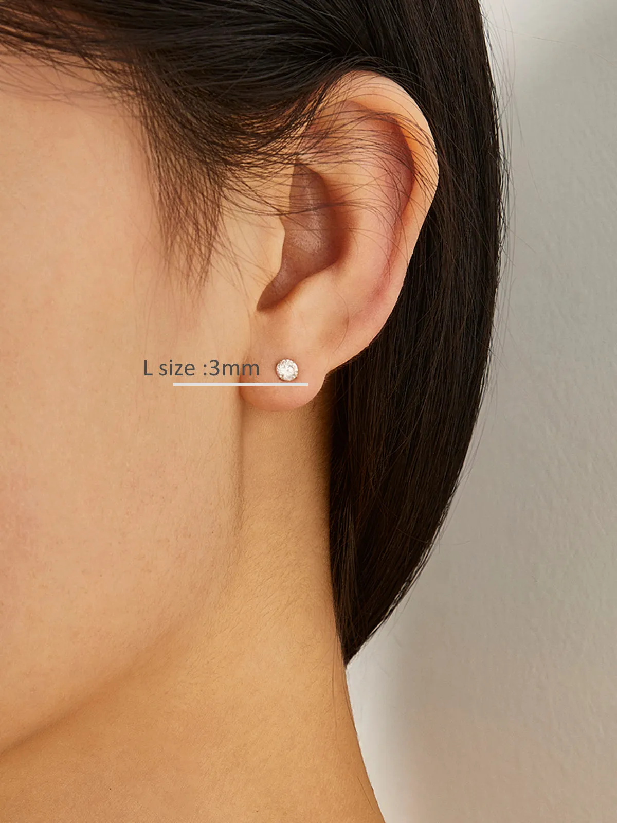 1pc Shinny Zircon Stud Earrings