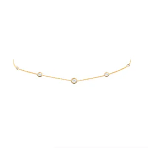 5 Moonstone Orbit Bezel Choker | Ready to Ship