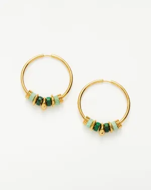 Abacus Beaded Large Charm Hoop Earrings | 18k Recycled Gold Vermeil on Recycled Sterling Silver