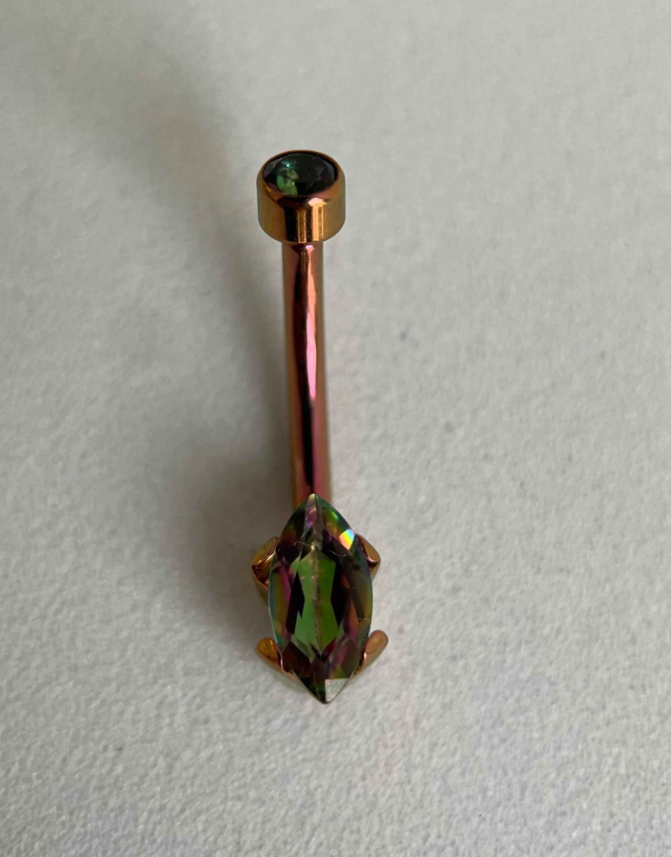 Anatometal  Marquise Cut Navel Curve ( Titanium )