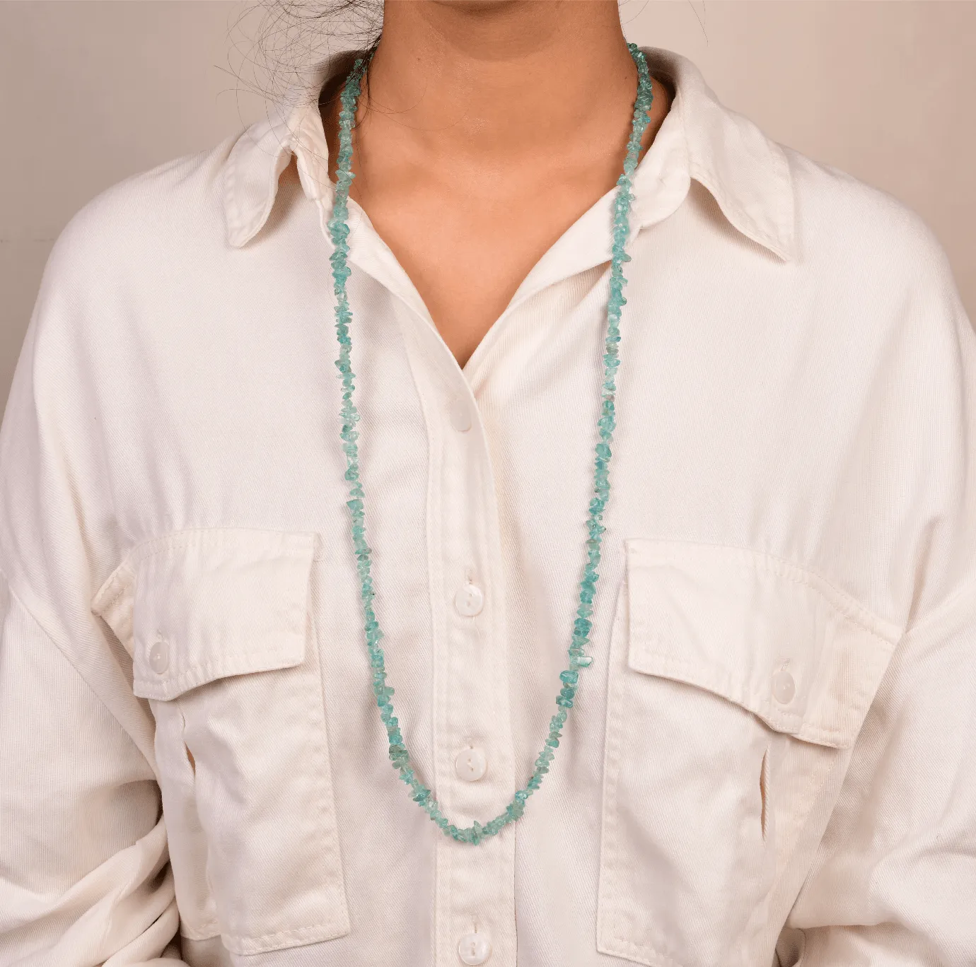 Aquamarine Chips Necklace