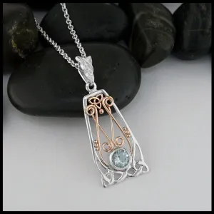 Aquamarine Pendant in Silver