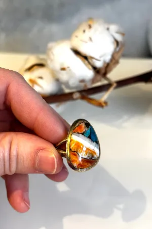 Bague Oyster / Coral - #2