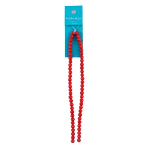 Bamboo Coral Rondelle Dyed Faux Bead Strands 2pk 6in