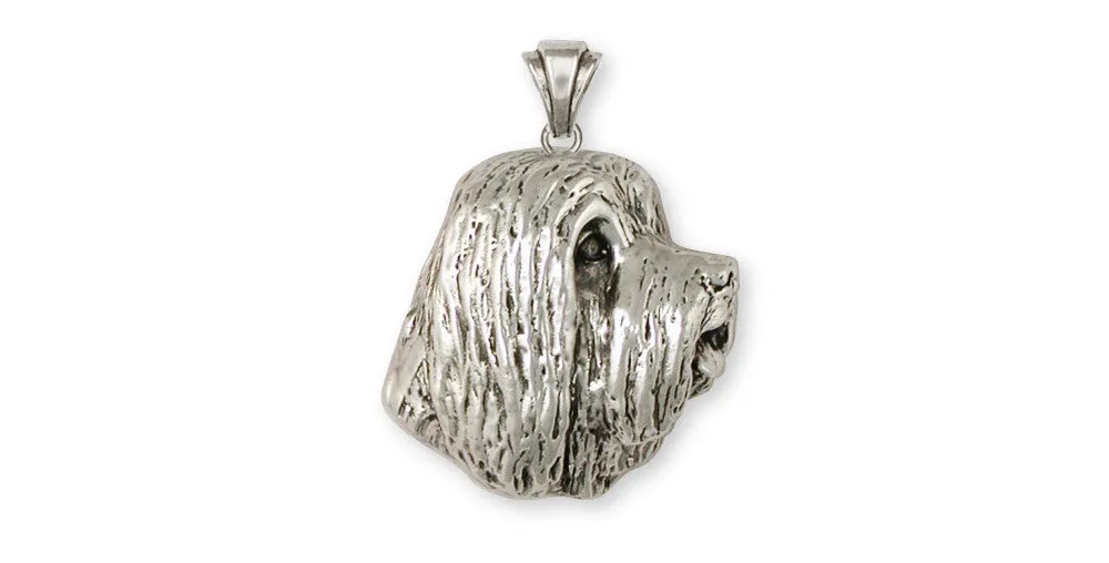 Bearded Collie Pendant Handmade Sterling Silver Dog Jewelry BCL4-P