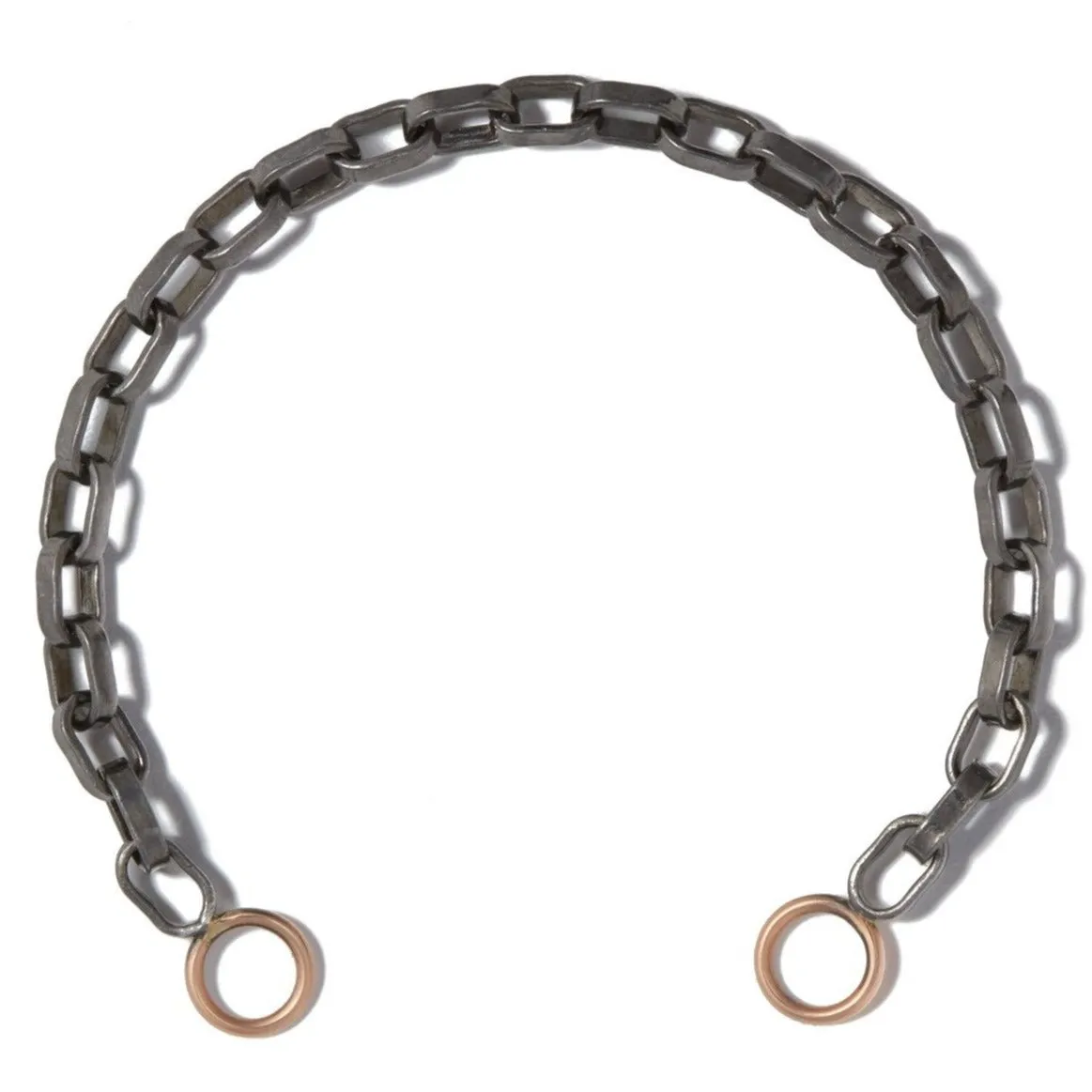 Biker Chain Bracelet in Blackened Silver