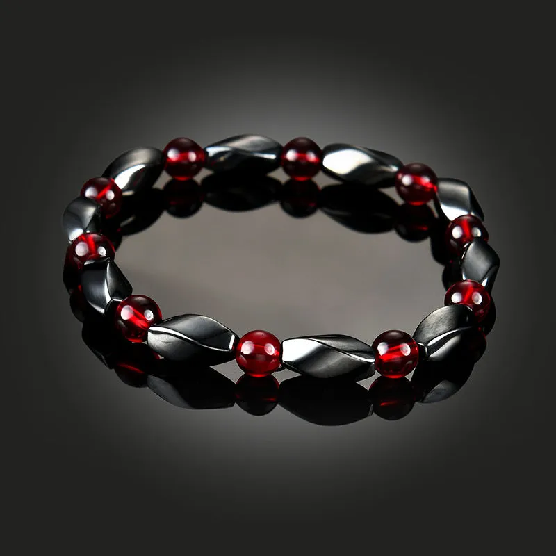 Black Magnet Bracelet Men's and Women's Retro Magnetic Magnet Bracelet