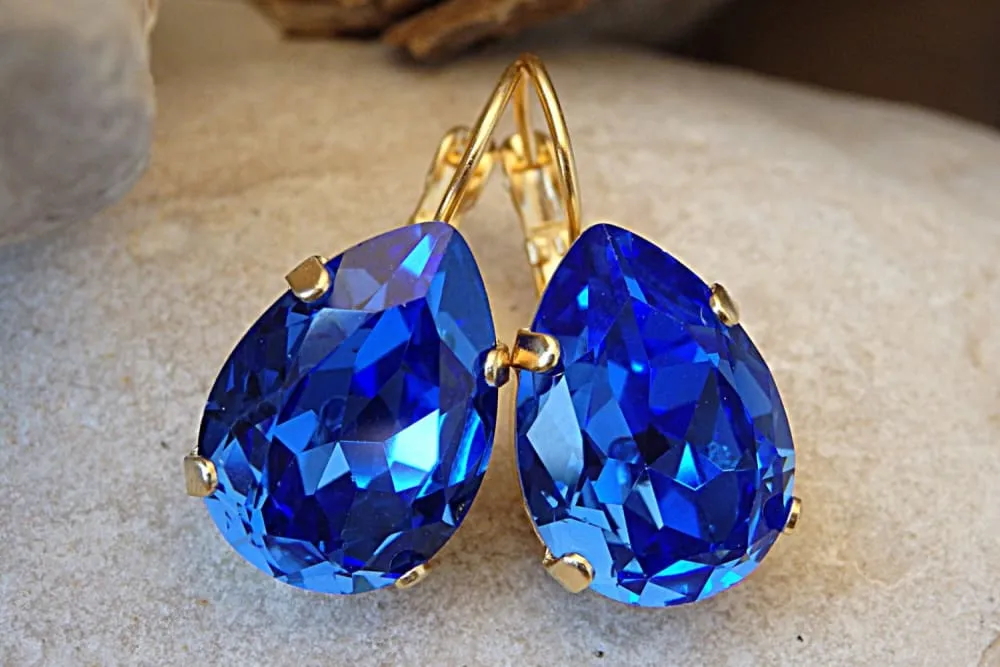 Blue Drop Earrings