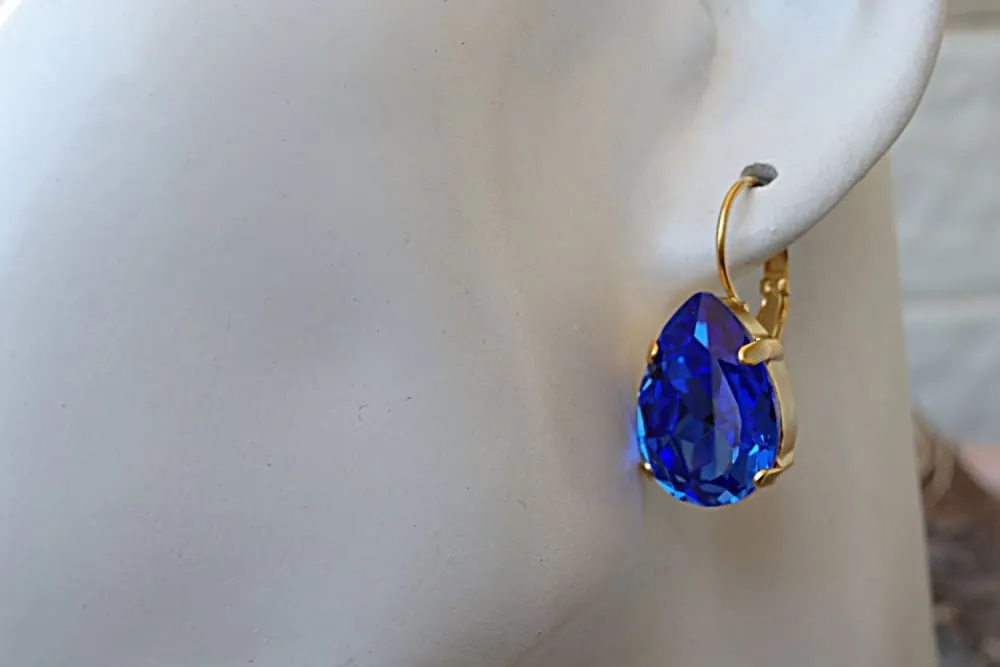 Blue Drop Earrings