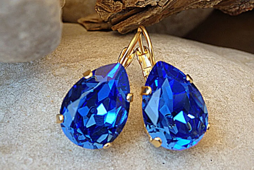 Blue Drop Earrings