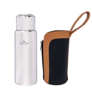 Boundless Voyage 500ml Titanium Bottle with Lid Double-Walled Insulated Water Bottle Keeps Hot or Cold