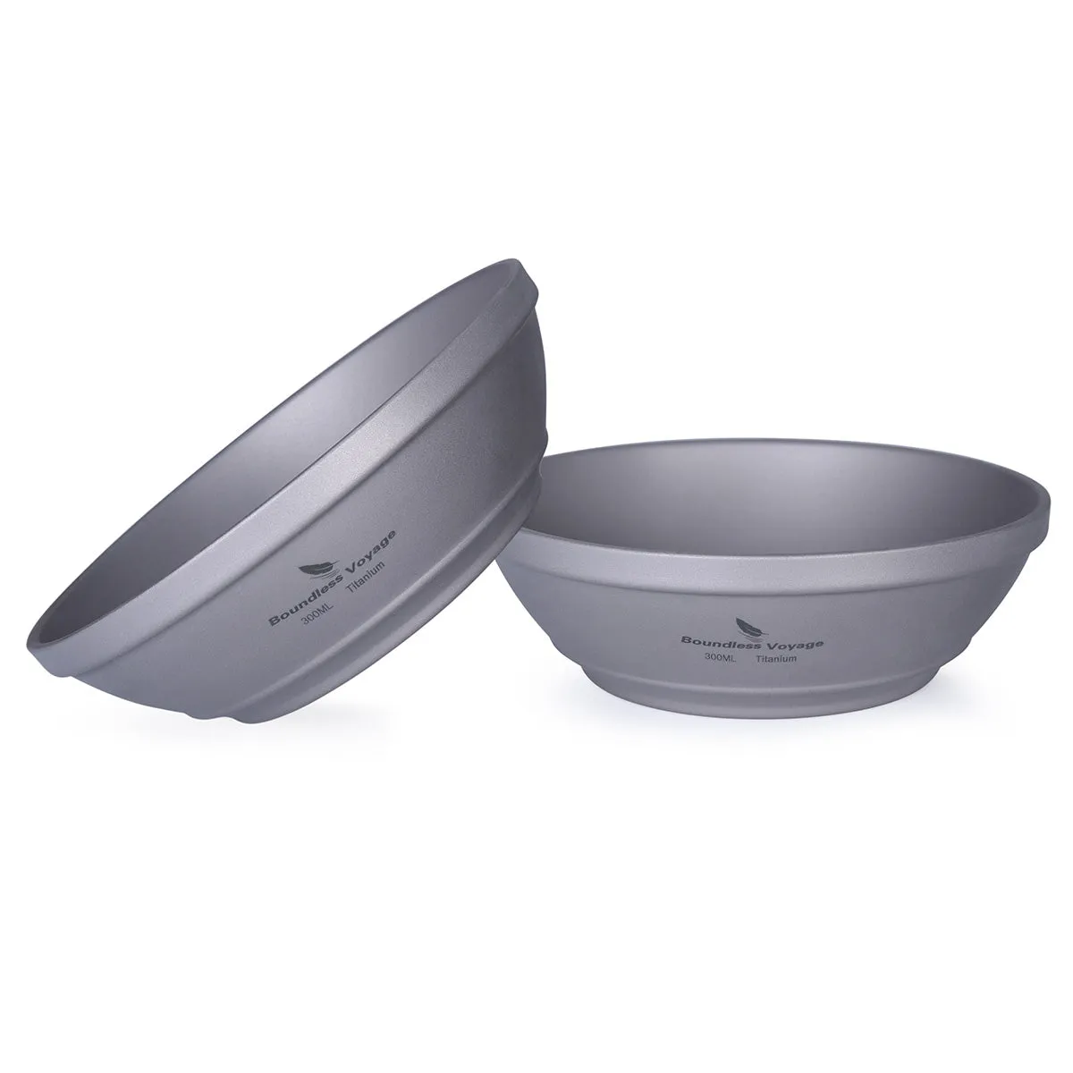 Boundless Voyage Titanium Double-Wall Bowl 300ml For  Outdoor Camping Home  Tableware Lightweight