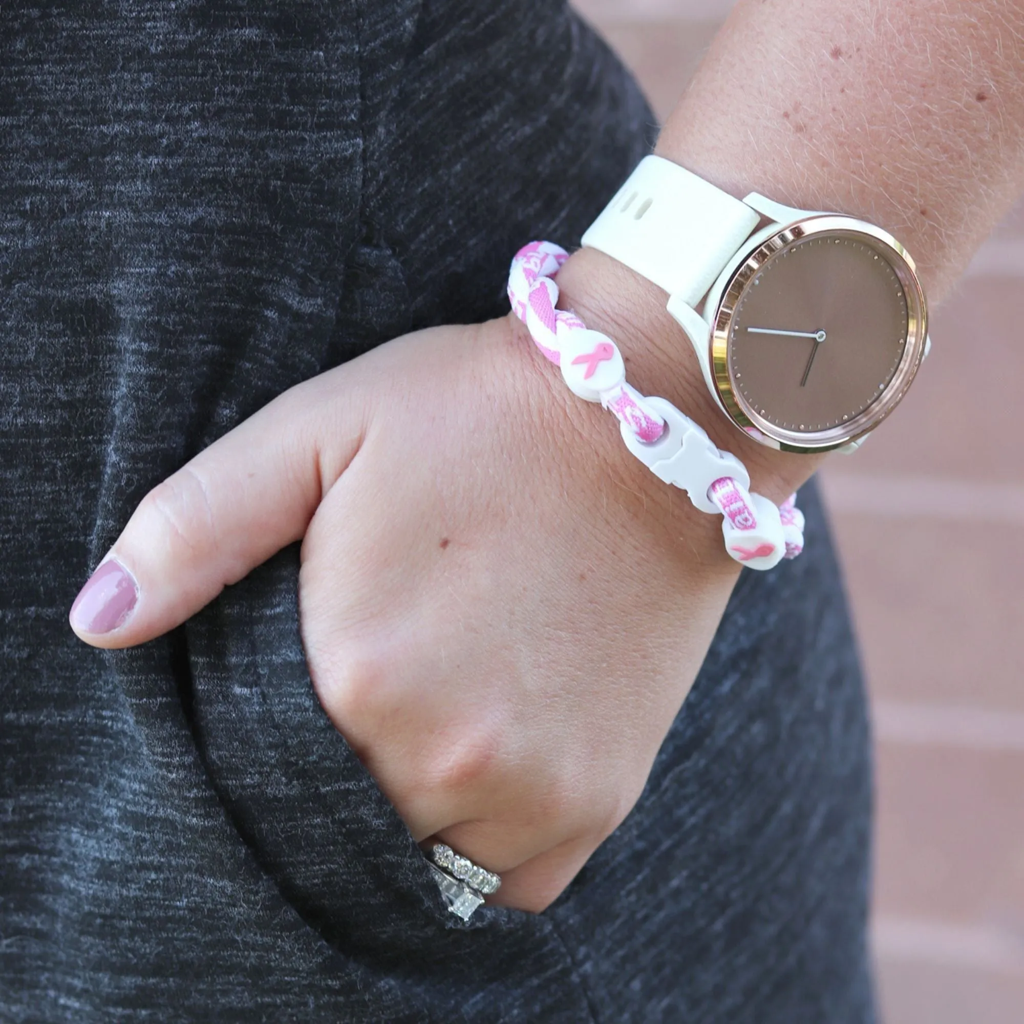 Breast Cancer Awareness Rope Bracelet