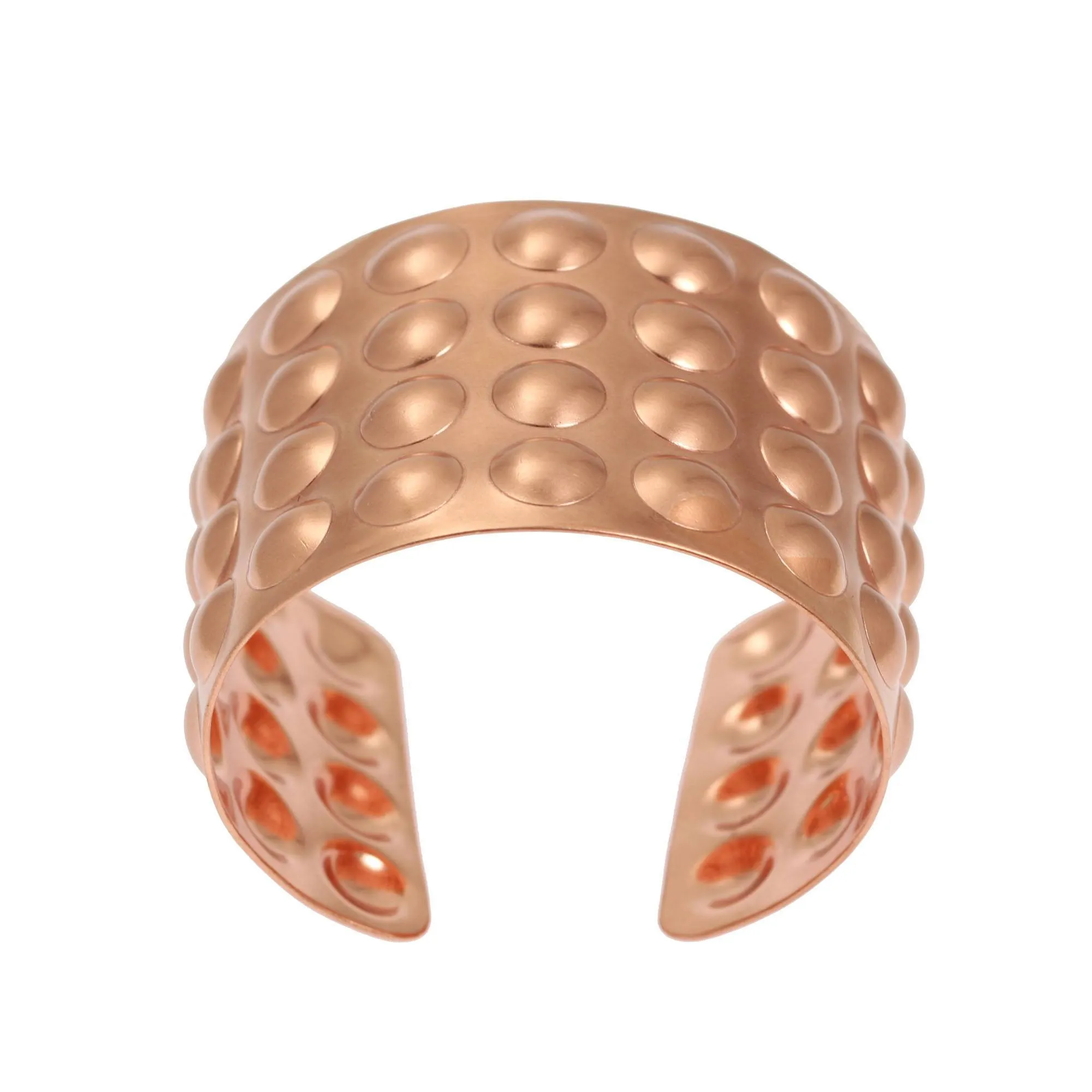 Brushed Copper Bubble Wrap Cuff Bracelet