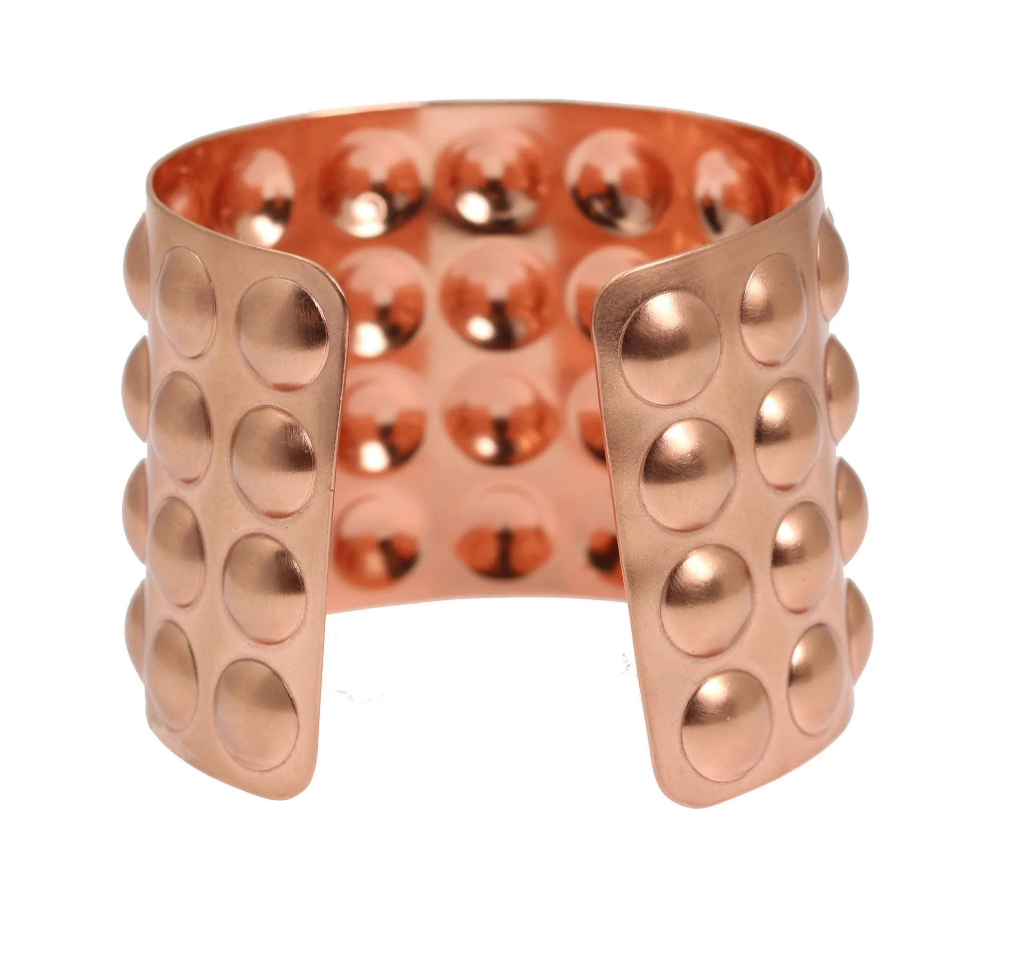 Brushed Copper Bubble Wrap Cuff Bracelet