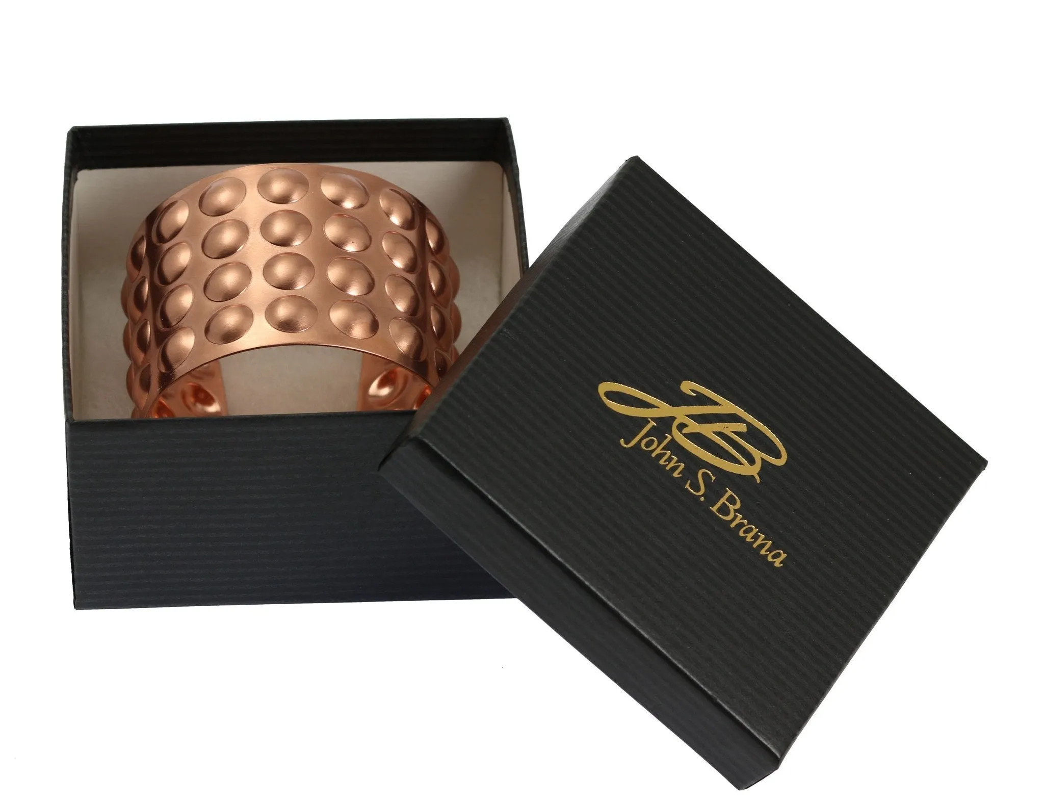 Brushed Copper Bubble Wrap Cuff Bracelet