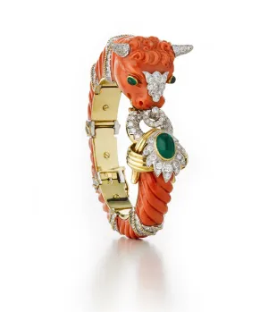 Bull Bracelet, Coral