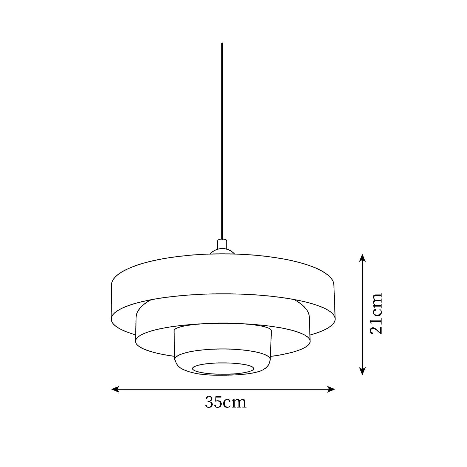 Cake Pendant Lamp 13.7″- 8.2″