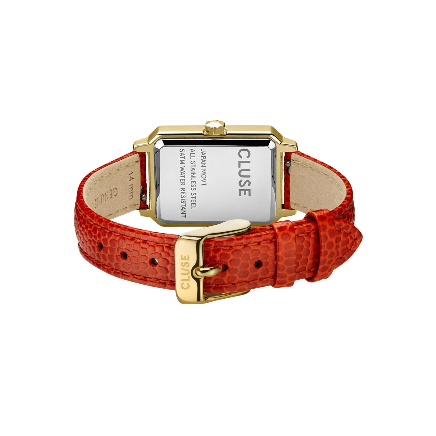 Cluse Fluette Gold /Coral Lizard Leather CW11505