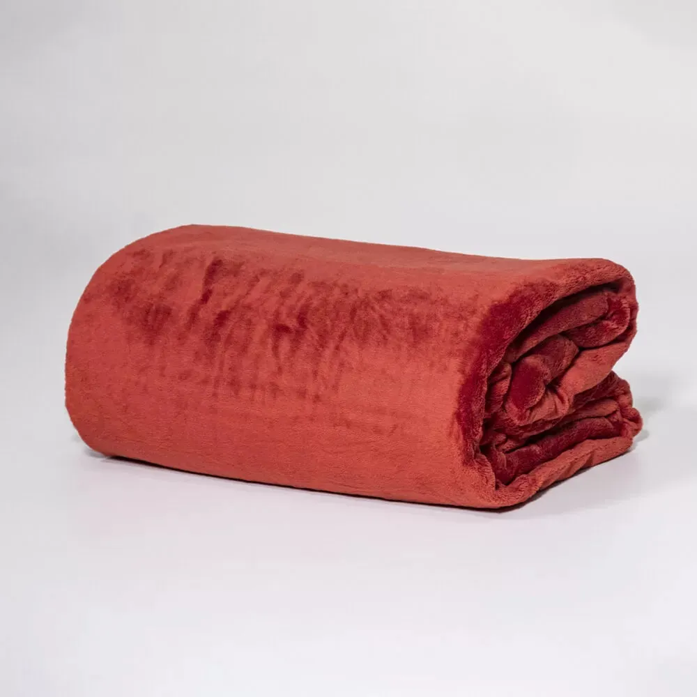 Coral Fleece Blanket - Garnet Queen / King