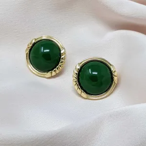 Cordelia Green Resin Clip On Earrings