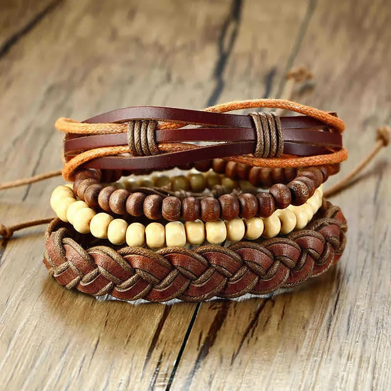 Cowhide Bracelet European And American Men's Leather Bracelet