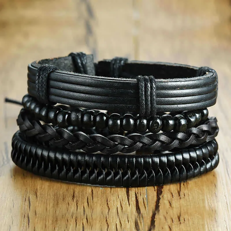 Cowhide Bracelet European And American Men's Leather Bracelet