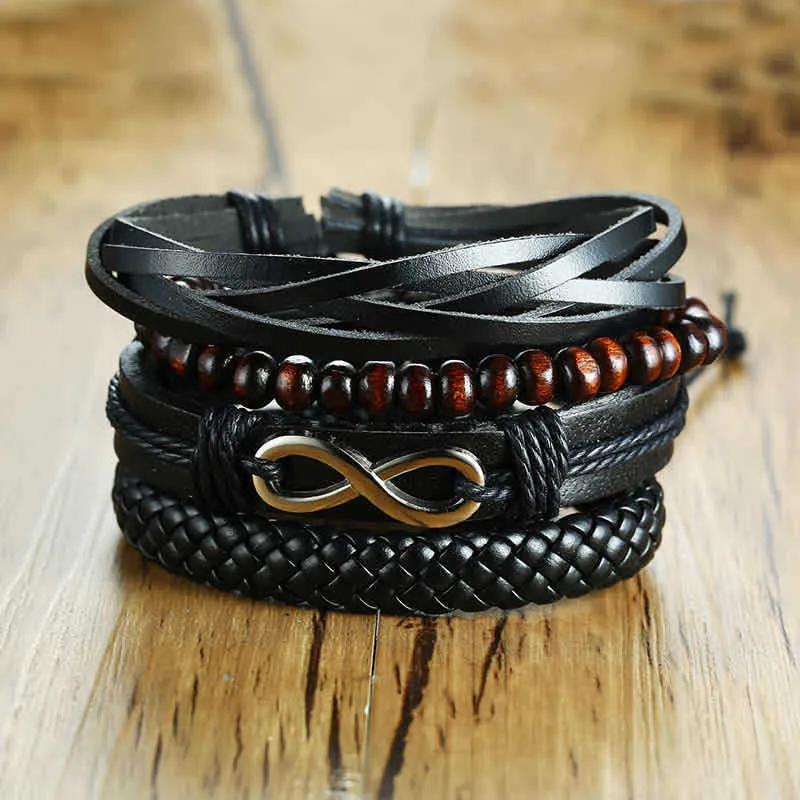 Cowhide Bracelet European And American Men's Leather Bracelet