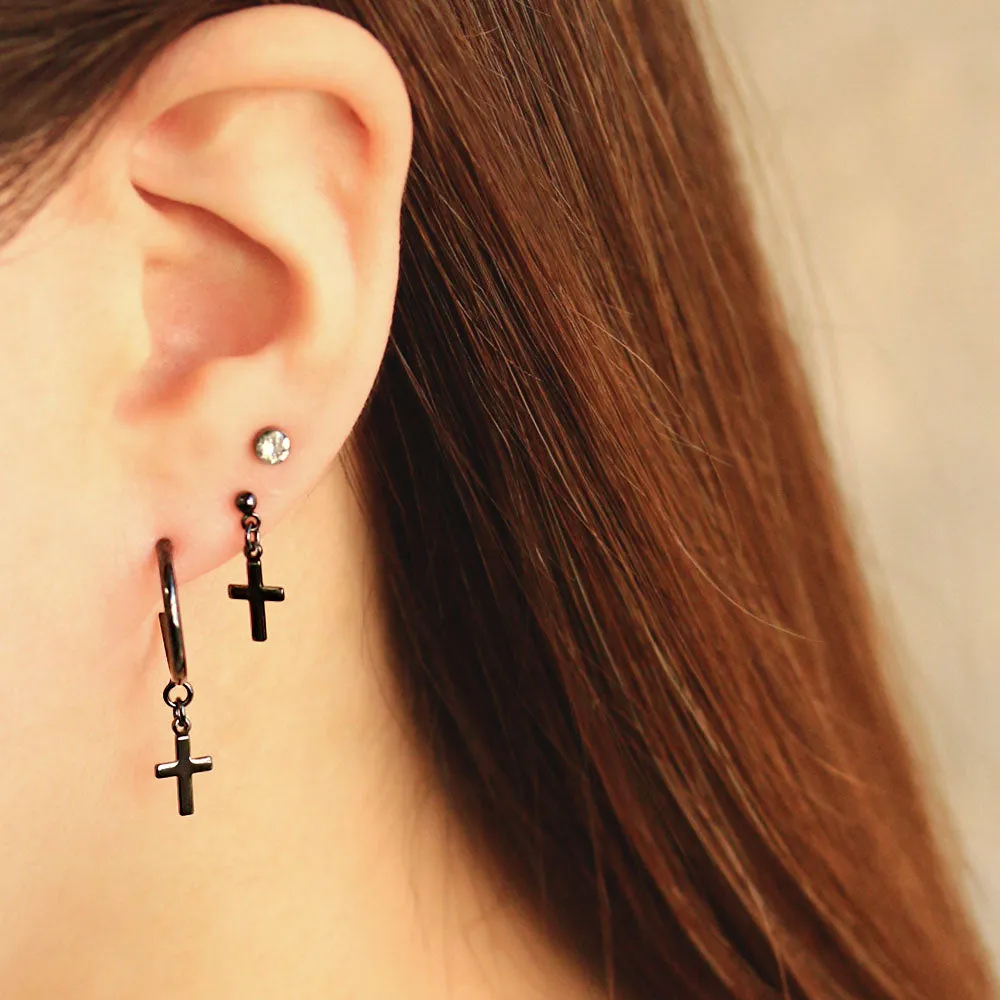 Cross Earring Set