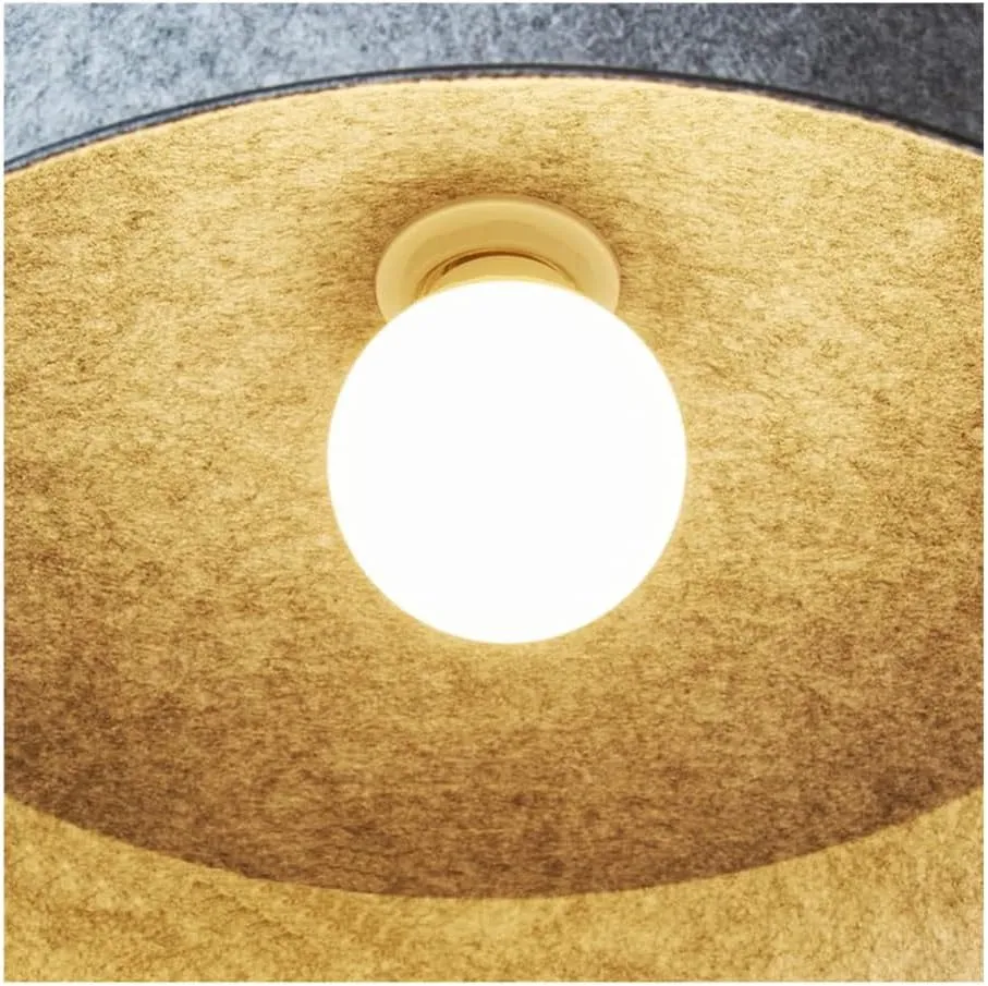 Cruutona Wide Felt Wooden Dome Pendant Lamp