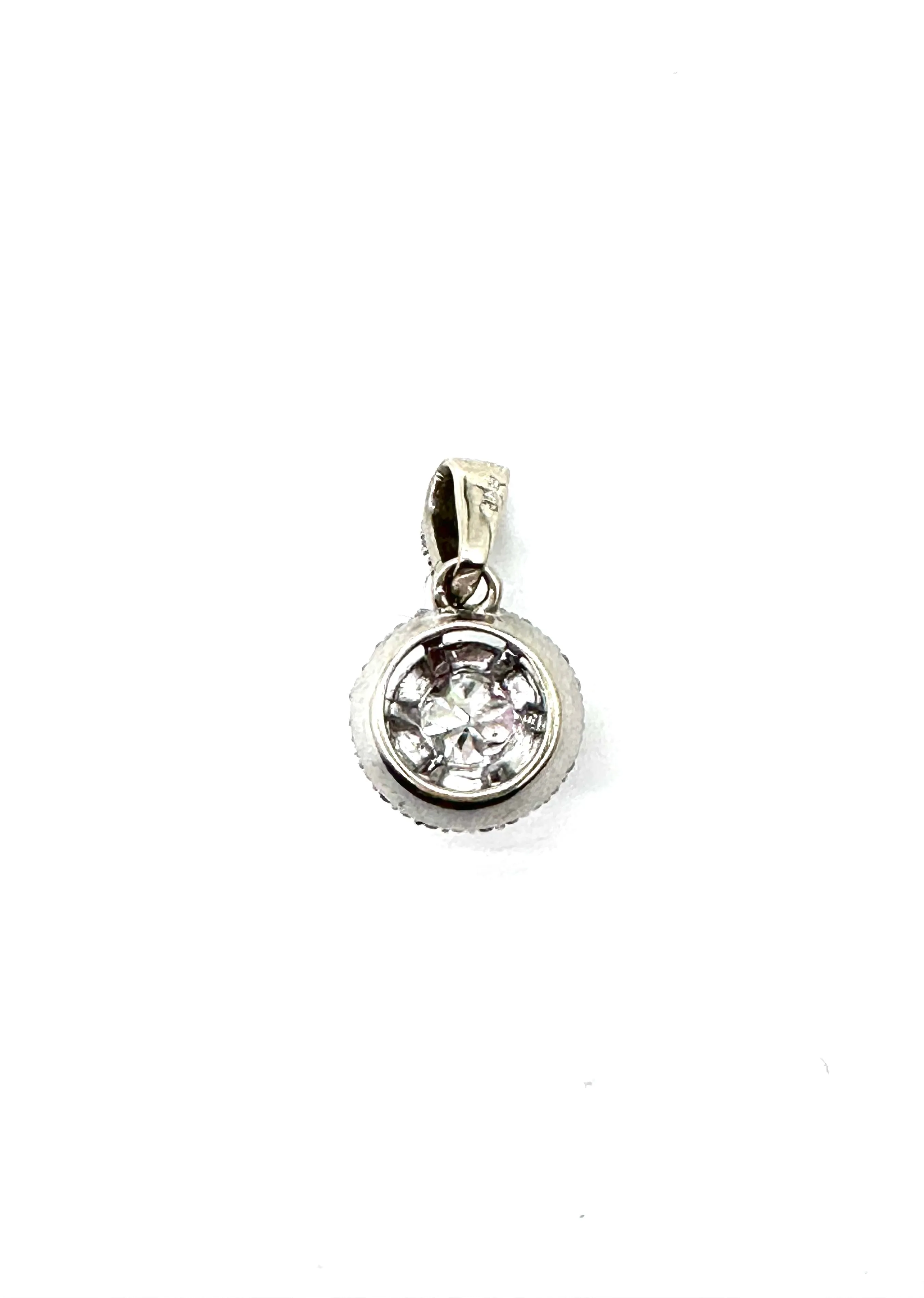 Diamond halo pendant