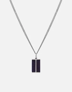 Duo Lapis Pendant Necklace, Sterling Silver