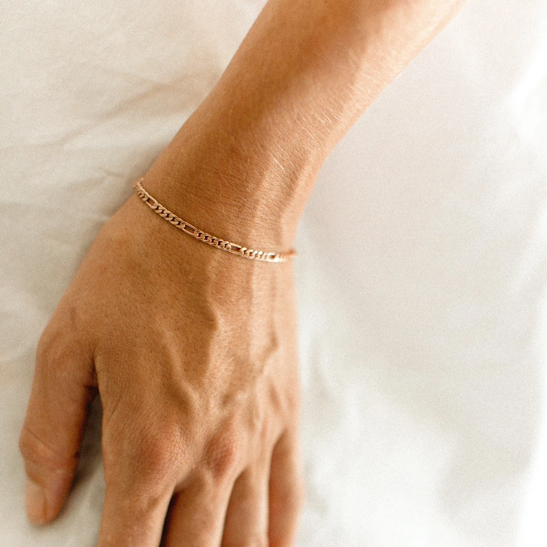 Figaro Bracelet - Rose Gold