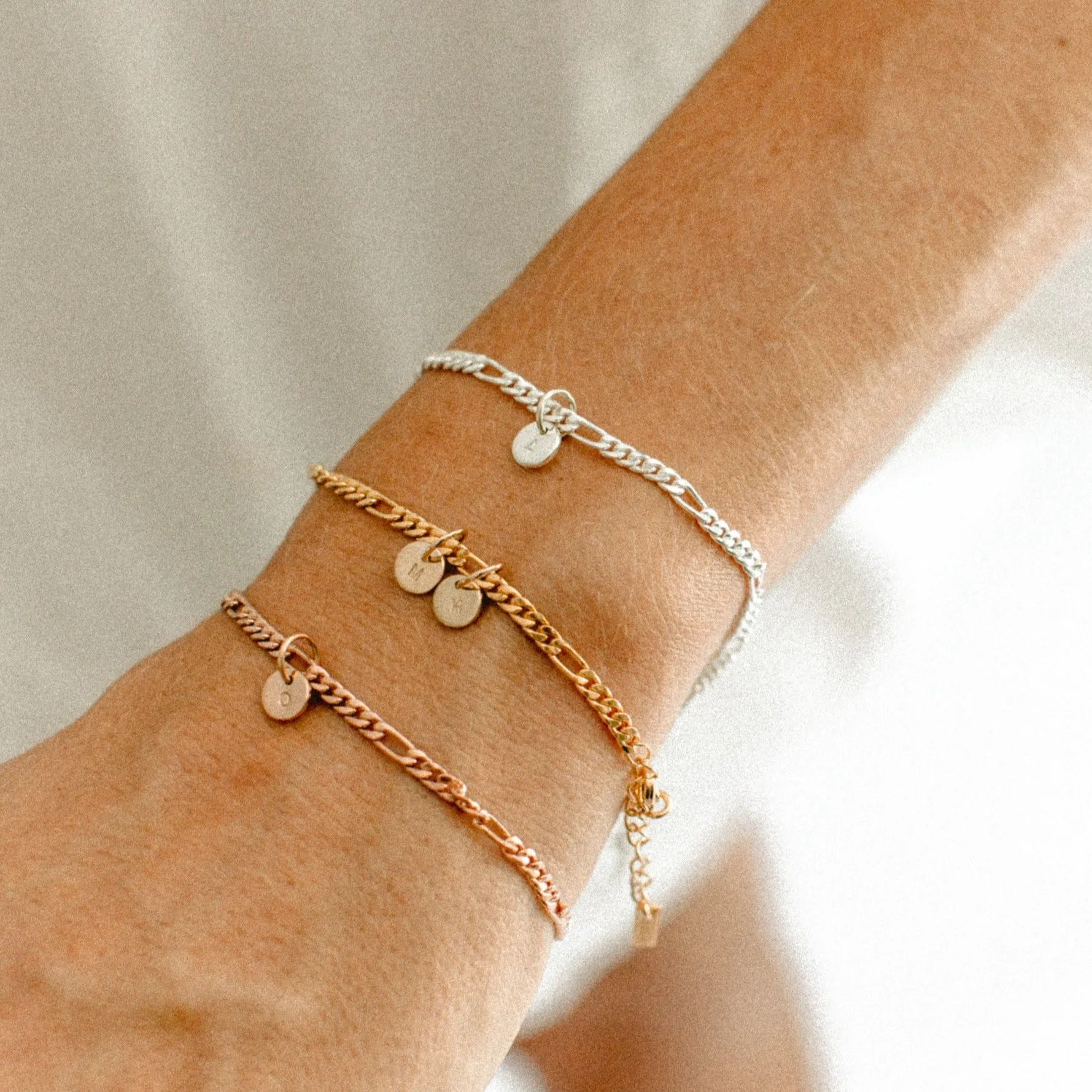 Figaro Bracelet - Rose Gold