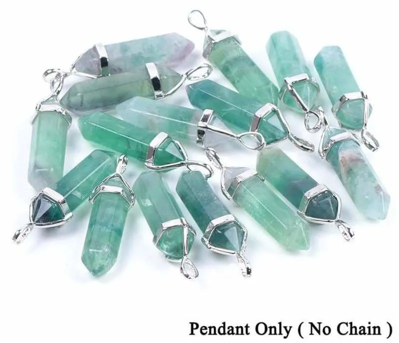 Fluorite Necklace Pendant Natural