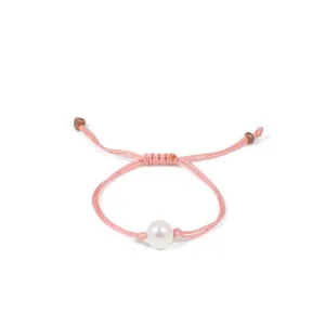 Freshwater Pearl Splash Bracelet in Coral