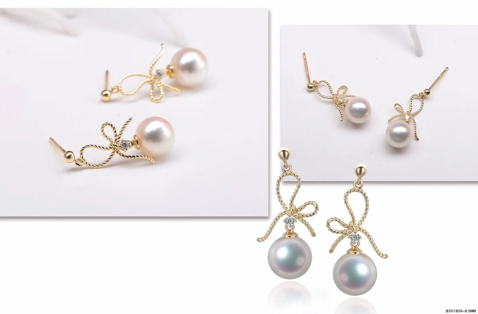 G14K Golden Knots Edison Pearl Earrings