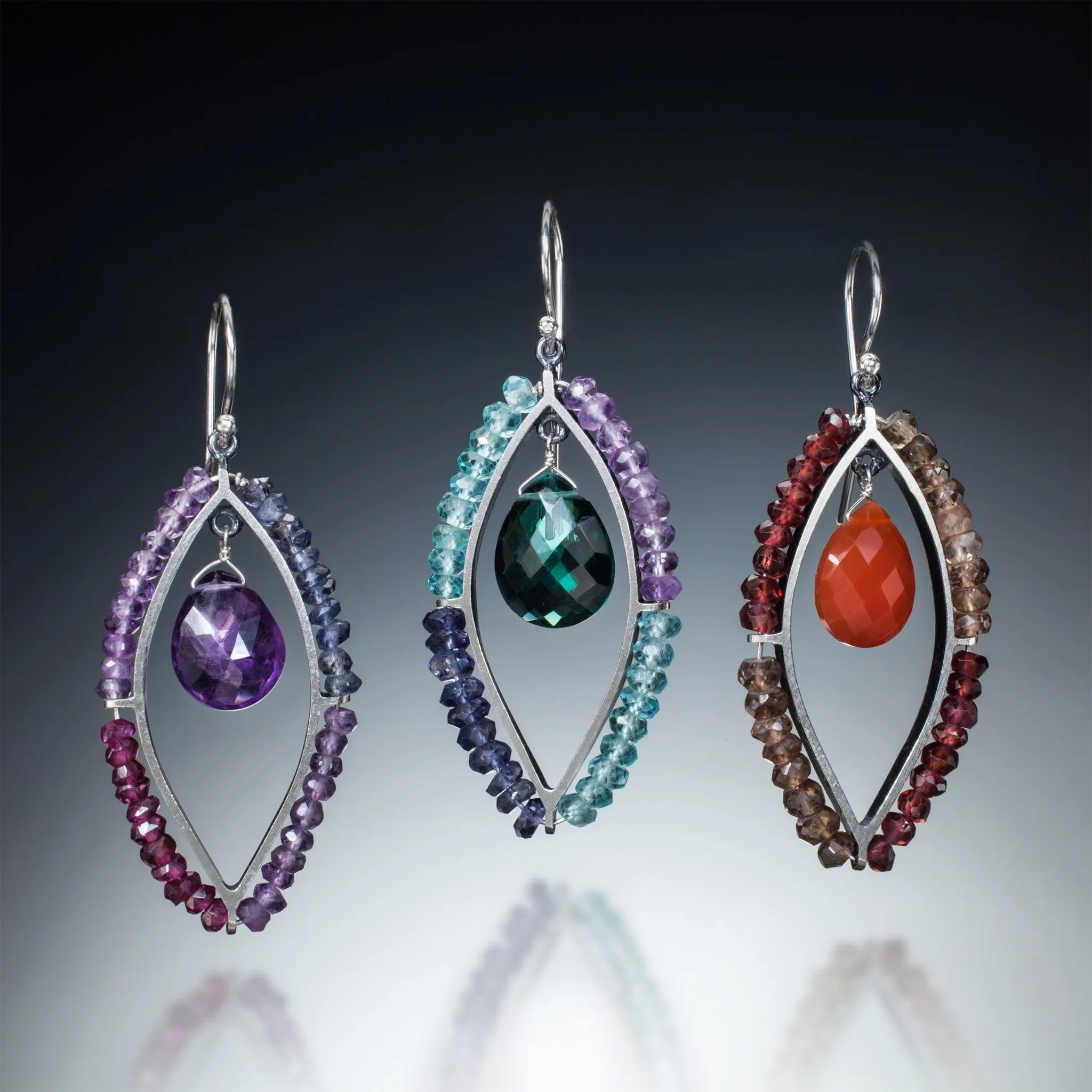 Gemstone Marquis Earrings