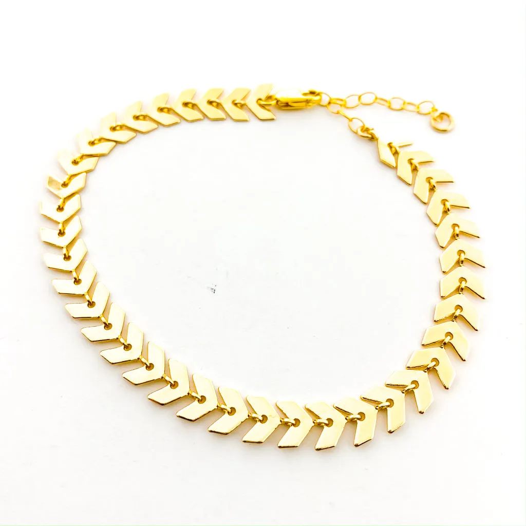 Gianna Chevron Bracelet | Gold