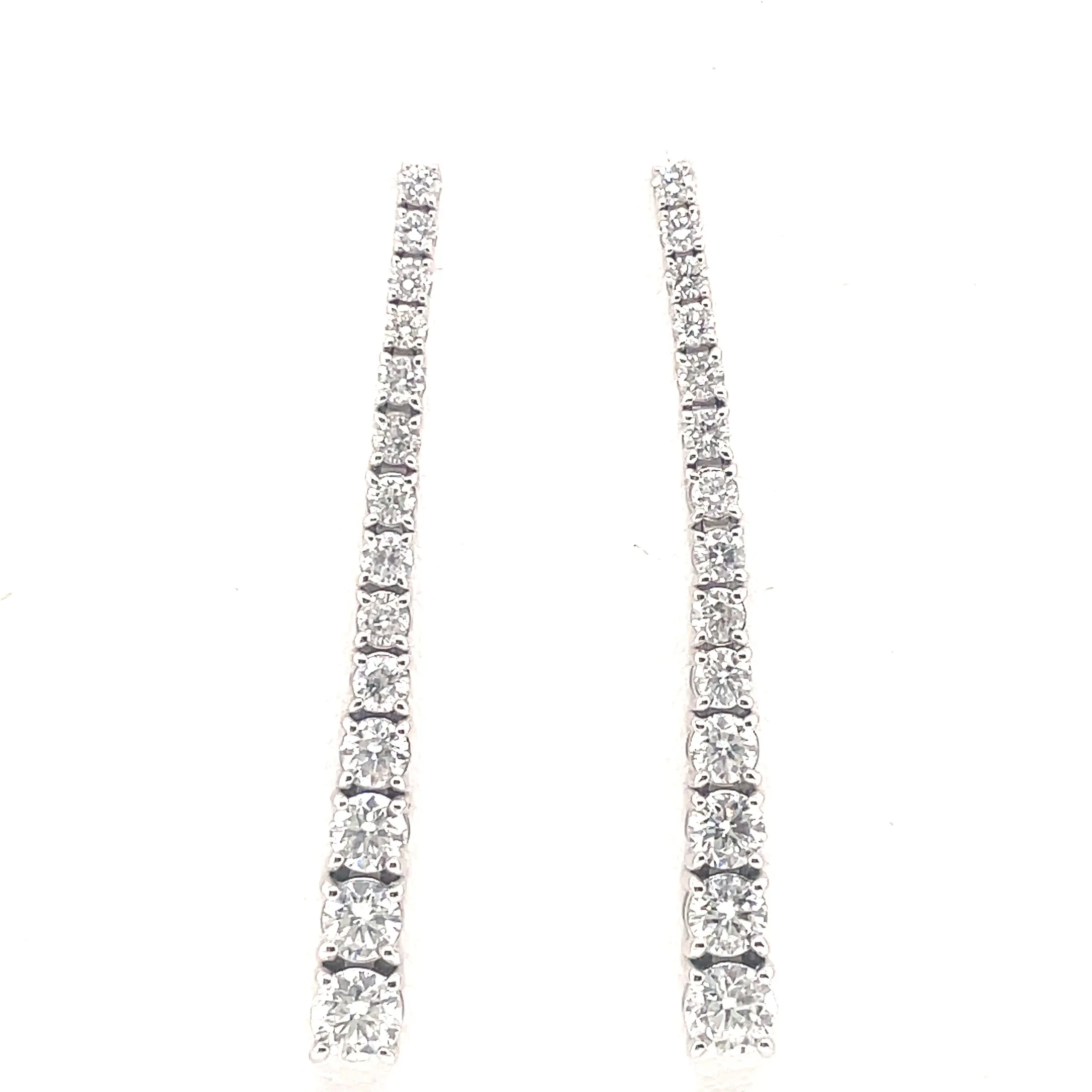 Graduated Diamond Dangle Earrings